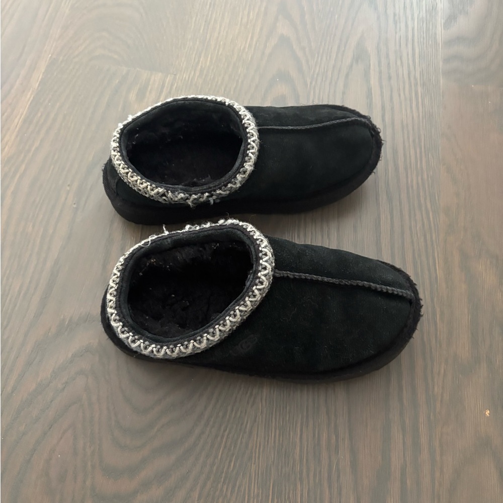 UGG Black Kids Tasman Slippers